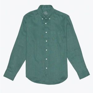 alex crane green mens m button down NWOT